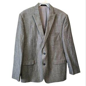 Calvin Klein Classic Gray Men's Blazer Size 44R Linen Wool Suit Dinner Jacket